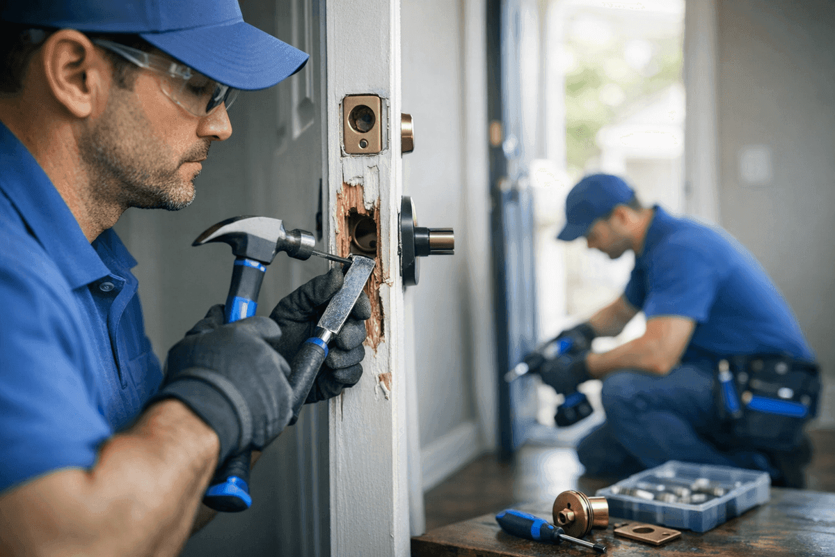 Damaged Door & Frame Repair service by Berwyn Locksmiths